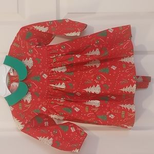 Red & Green Holiday Trees Peter Pan Collar A-line dress NWT size 2